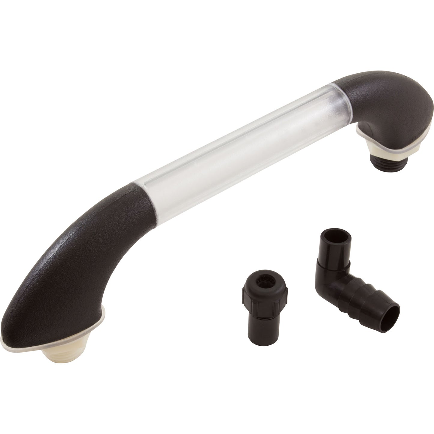 Aquarail, CMP Grab Rail Waterfall, 5" Black/Clear