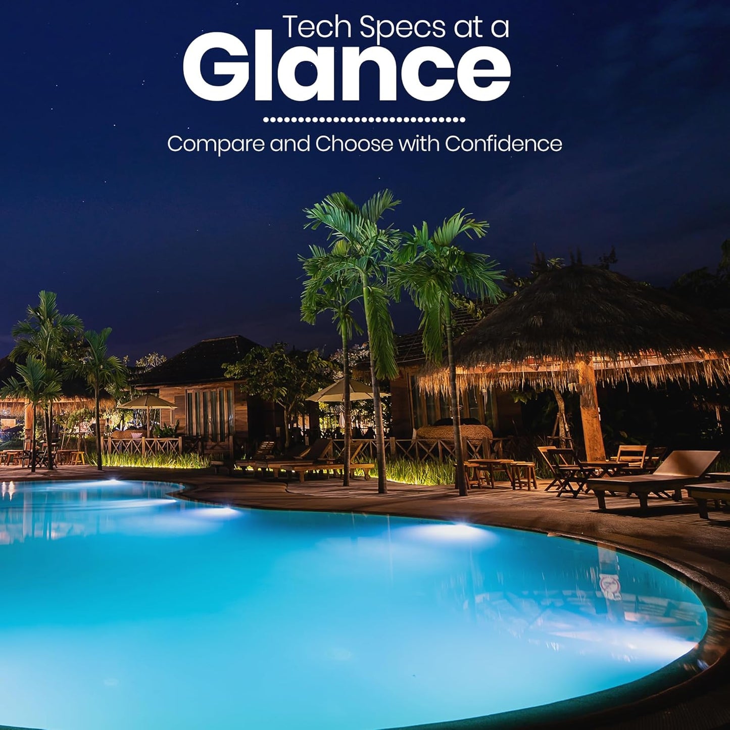 12V LED | IP68 Waterproof Inground Pool Light 100FT Compatible with GloBrite