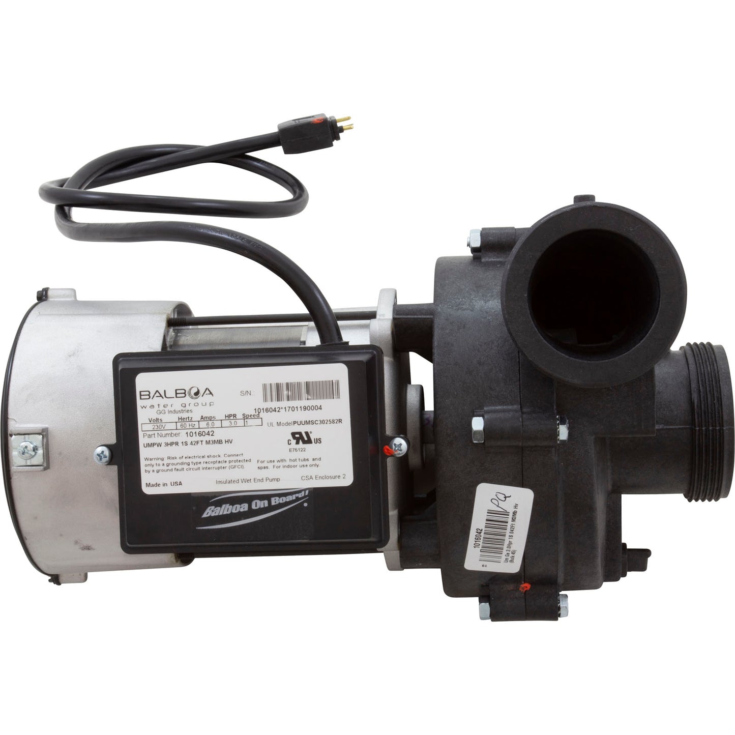 Pump, BWG Ultimax PW, 3.0hp, 230v, 1-Speed, 2"mbt, OEM
