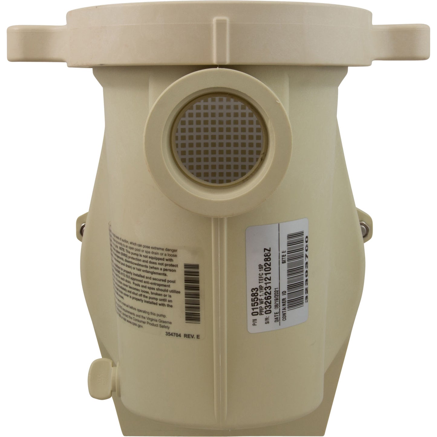 Pump, Pentair WhisperFlo, 1.1hp, 115/208-230v, 1-Spd, TEFC