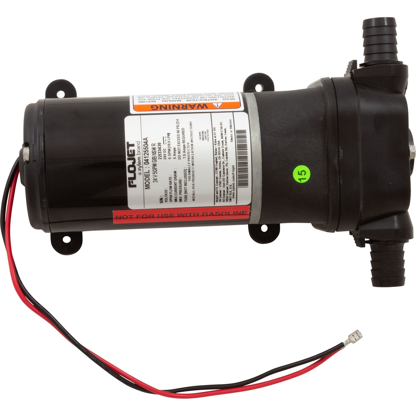 Pump, Xylem Flojet 4100 Quad, 24VDC, 5A, 5.0GPM