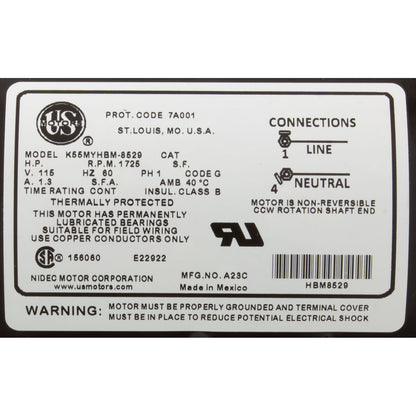 Pump, Circ, Waterway Uni-Might, 1/8hp, 115v, 1-Spd, 48Fr, 50/60Hz