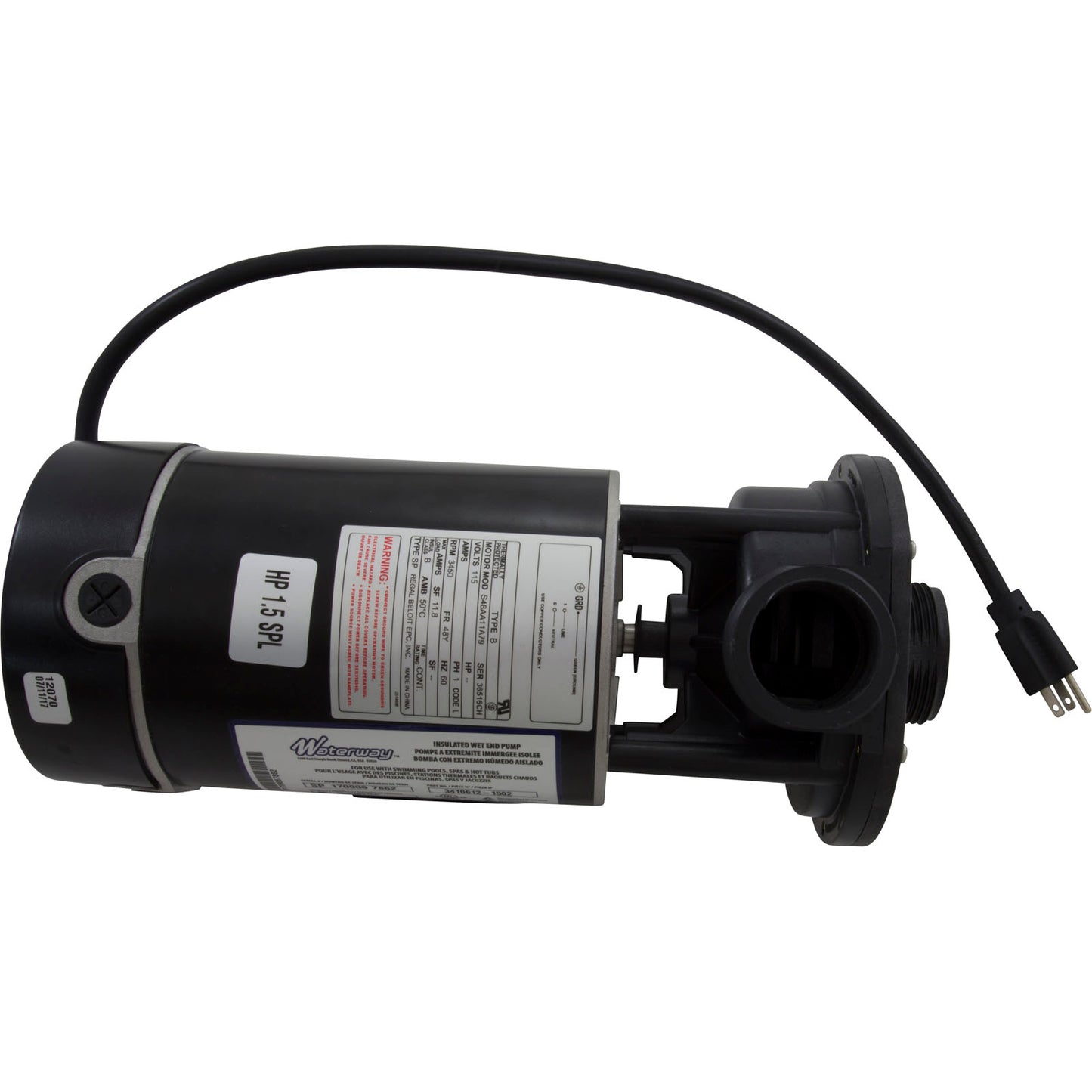 Pump, WW E-Series, 1.5hp SPL, 1-Spd, 48fr, 1-1/2", Nema, OEM