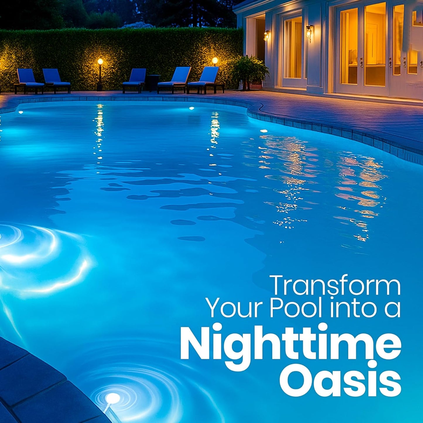 12V LED | IP68 Waterproof Inground Pool Light  100FT Compatible with GloBrite